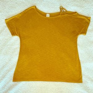Kaileigh One-shoulder Mustard-yellow Blouse